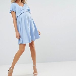 Gebe Flutter Sleeve Nursing Maternity Dress